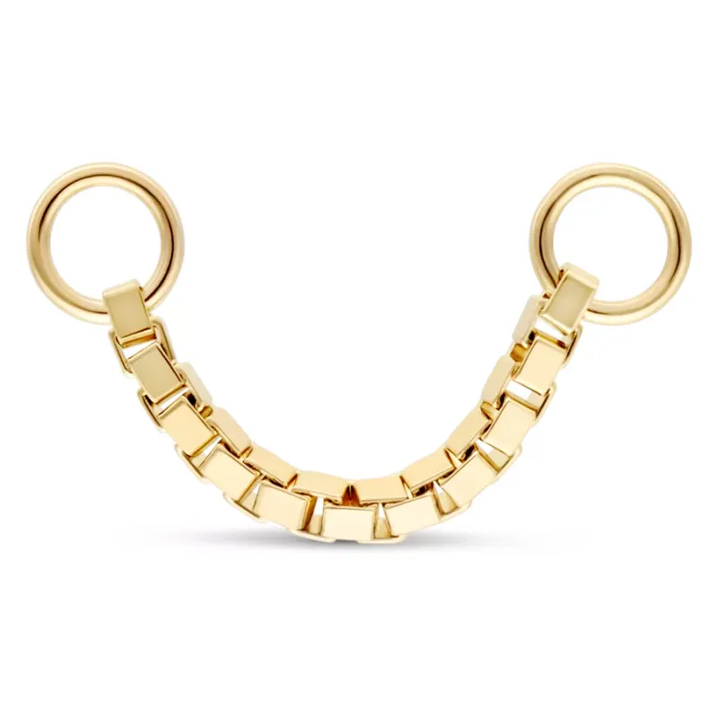 14K Solid Gold Box Chain