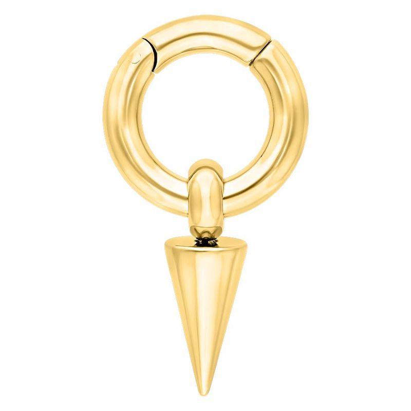 Stainless Steel Pendulum Ear Weights Gold PVD