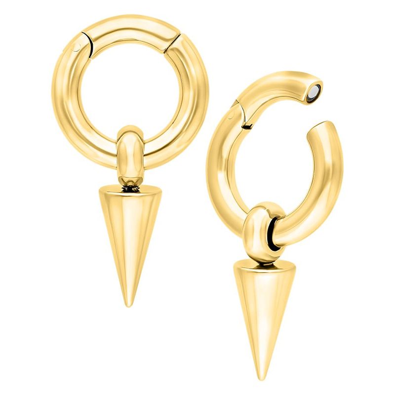 Stainless Steel Pendulum Ear Weights Gold PVD Stainless Steel Pendulum Ear Weights Gold PVD