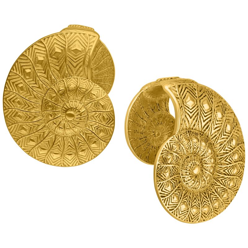 Stainless Steel Ammonite Ear Weights Stainless Steel Ammonite Ear Weights