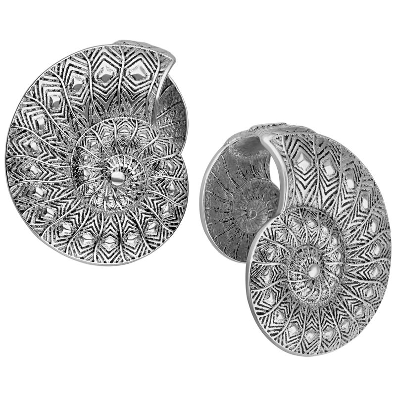 Stainless Steel Ammonite Ear Weights Stainless Steel Ammonite Ear Weights