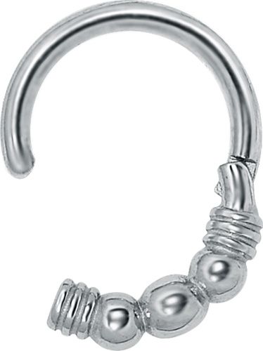 Stainless Steel Triple Bead Clicker Ring
