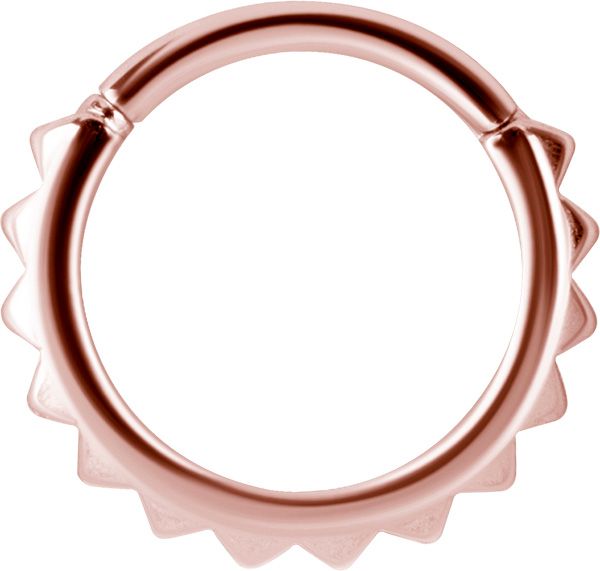 Stainless Steel Pyramid Texture Clicker Ring Rosegold PVD Stainless Steel Pyramid Texture Clicker Ring Rosegold PVD