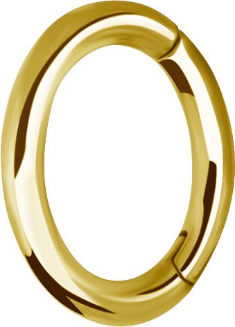 Stainless Steel Oval Rook Clicker Gold PVD