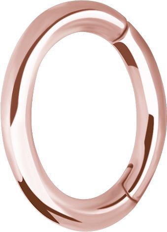 Stainless Steel Oval Rook Clicker Rosegold PVD