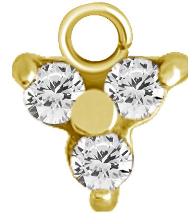 Stainless Steel Charm Gold PVD - Trinity