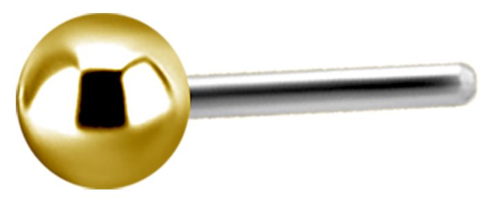 18K Solid Gold Threadless Bead
