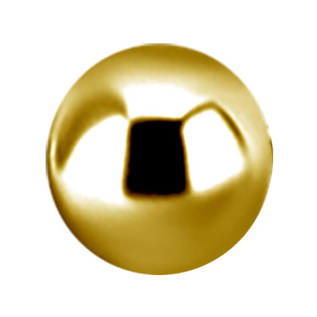 18K Solid Gold Threadless Bead