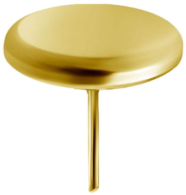 18K Solid Gold Threadless Disc