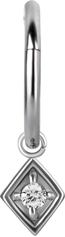Stainless Steel Charm - Diamonds