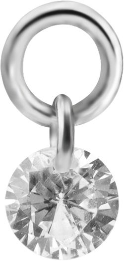Stainless Steel Charm - Floating Gem