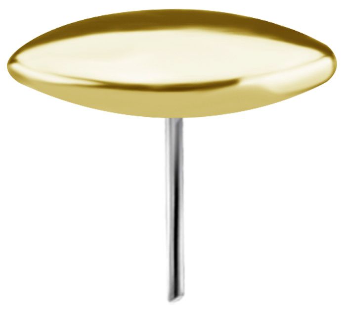 18K Solid Gold Threadless Marquise