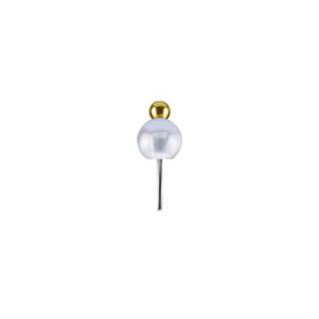 18K Solid Gold Threadless Fresh Water Pearl 18K Solid Gold Threadless Fresh Water Pearl