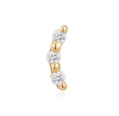 Ember Solid 14K Yellow Gold Bitsy - White CZ Ember Solid 14K Yellow Gold Bitsy - White CZ