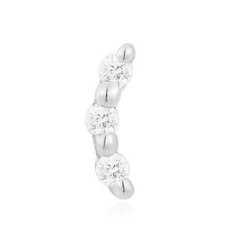Ember Solid 14K White Gold Bitsy - White CZ Ember Solid 14K White Gold Bitsy - White CZ