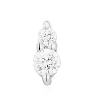Ember Solid 14K White Gold Prim- White CZ