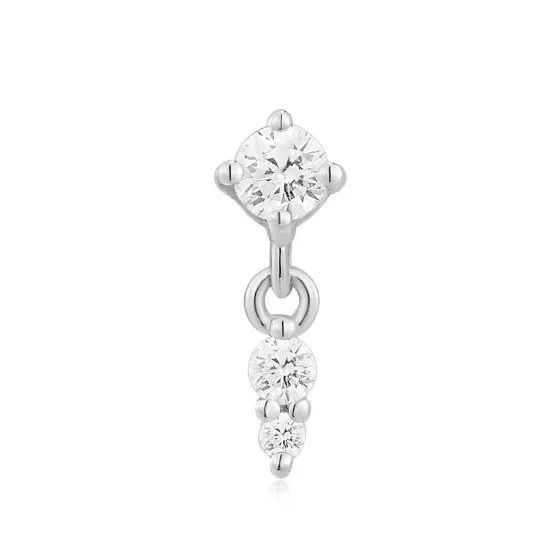 Ember Solid 14K White Gold High Noon - White CZ