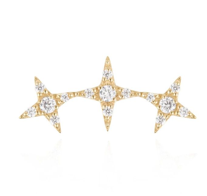 Ember Solid 14K Yellow Gold Jackpot - White CZ