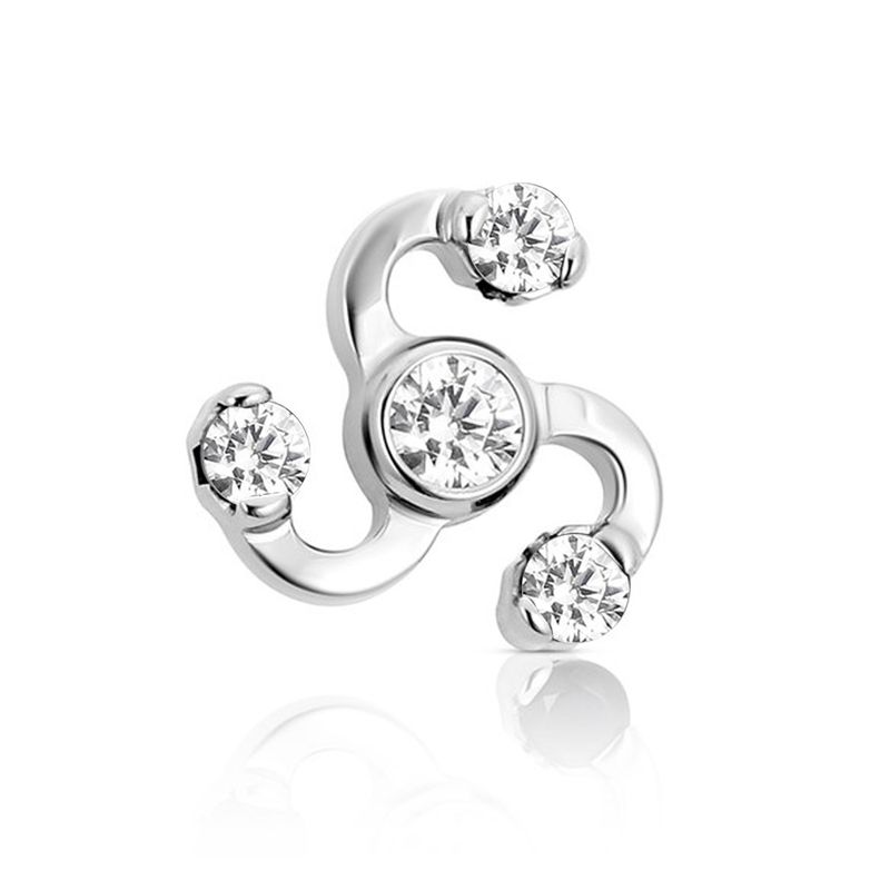 Industrial Strength Titanium Galaxy A Threadless End - White CZ