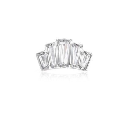 Industrial Strength Titanium Odyssey Empress  Threadless End - White CZ