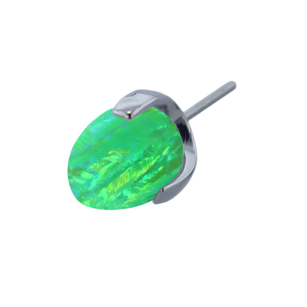Industrial Strength Titanium Threadless Faux-pal Dragon Egg - Lime Green Opal Industrial Strength Titanium Threadless Faux-pal Dragon Egg - Lime Green Opal