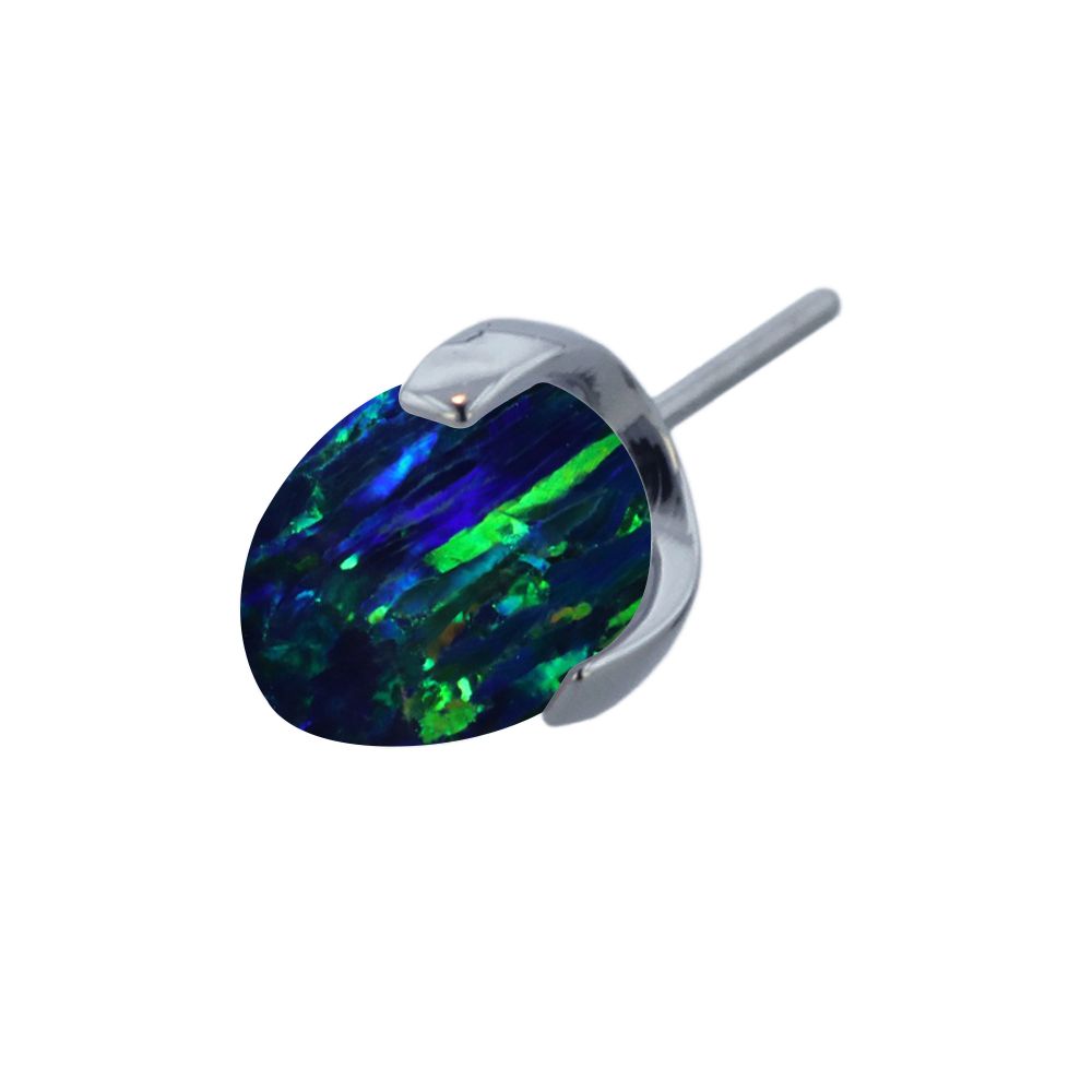 Industrial Strength Titanium Threadless Faux-pal Dragon Egg - Black Opal