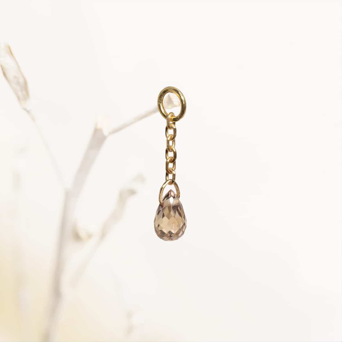 Seven Five Zero 18K Solid Yellow Gold Charm - The Stork Small #1