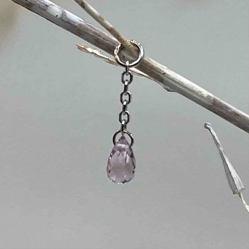 Seven Five Zero 18K Solid White Gold Charm - The Stork Small #3