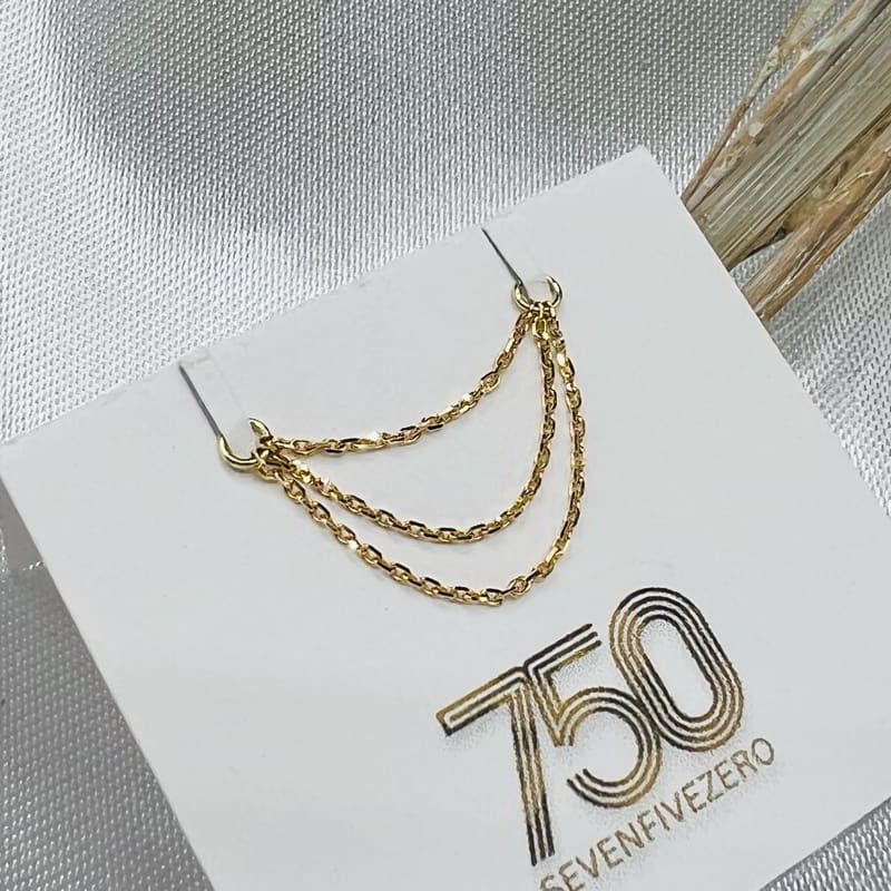 Seven Five Zero 18K Solid Yellow Gold Chain - The Triple Wolf