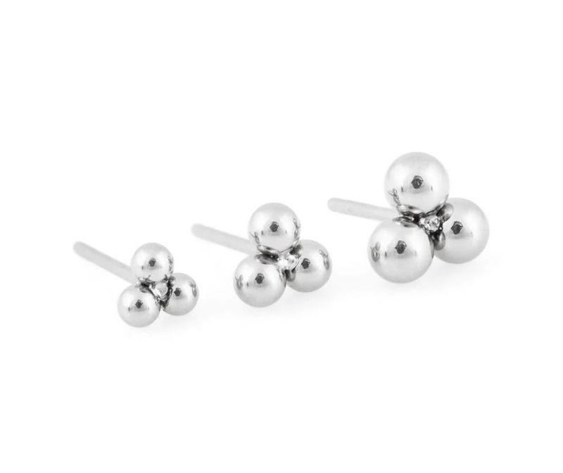 Titanium Threadless Tri-bead