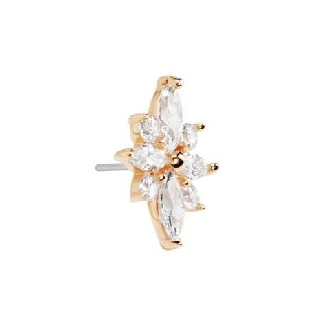 14K Yellow Northstar Threadless End