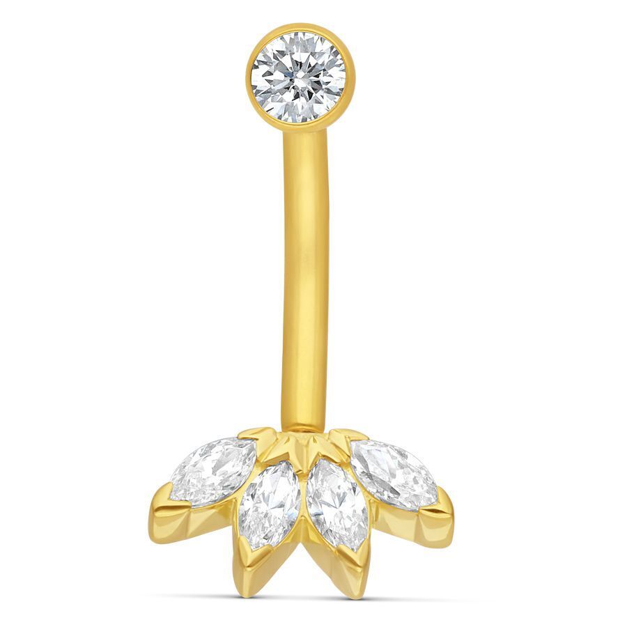 18K Solid Gold Rook Curve - Marquise Fan 18K Solid Gold Rook Curve - Marquise Fan