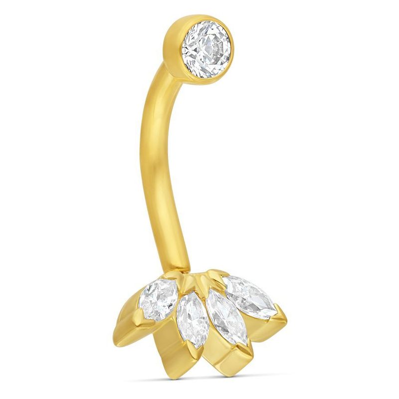 18K Solid Gold Rook Curve - Marquise Fan