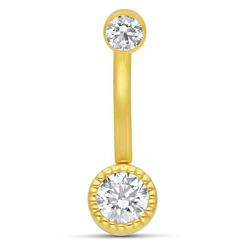 18K Solid Gold Rook Curve - Scalloped Gem