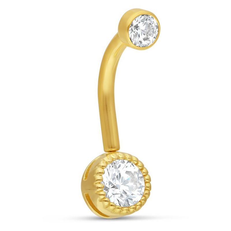 18K Solid Gold Rook Curve - Scalloped Gem