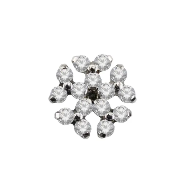 Canasteel Threaded Peony - White CZ