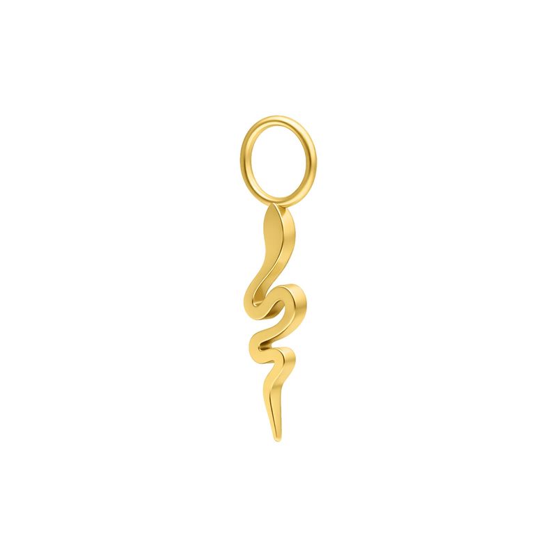Stainless Steel Charm - Snake Gold PVD
