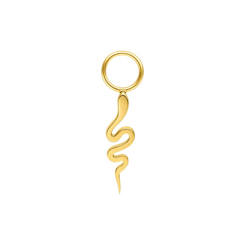Stainless Steel Charm - Snake Gold PVD