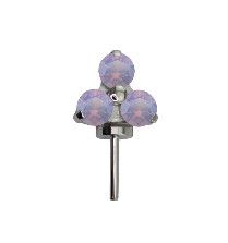 Canasteel Threadless Forward Facing Trinity - Lavender Jade Opal CZ Canasteel Threadless Forward Facing Trinity - Lavender Jade Opal CZ