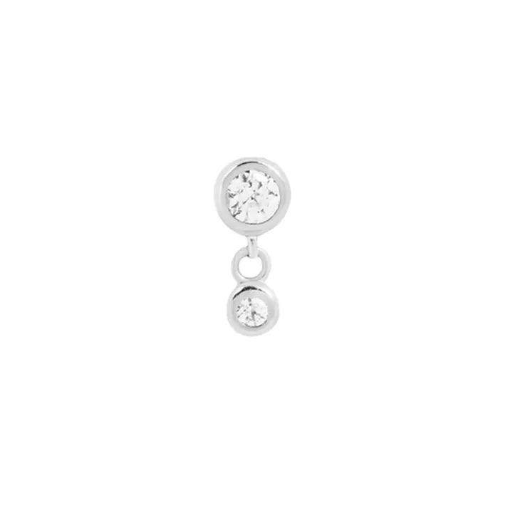 Buddha Jewelry 14K Solid White Gold Threadless Sutton