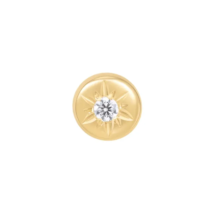 Buddha Jewelry 14K Solid Yellow Gold Threadless Lark