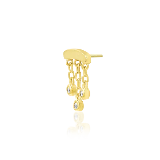 Junipurr 14K Solid Yellow Gold Threadless Delilah