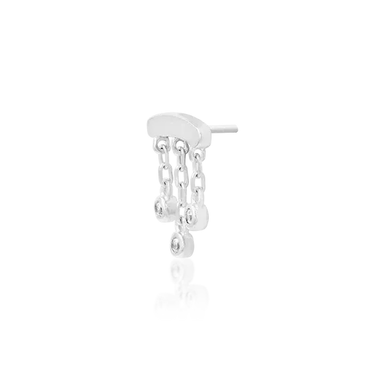 Junipurr 14K Solid White Gold Threadless Delilah