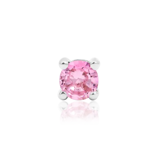 Junipurr 14K Solid White Gold Threadless Gloria