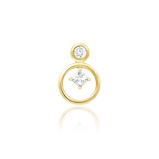 Junipurr 14K Solid Yellow Gold Threadless Jade