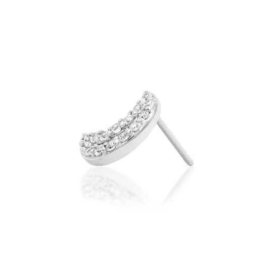 Junipurr 14K Solid White Gold Threadless Lunar