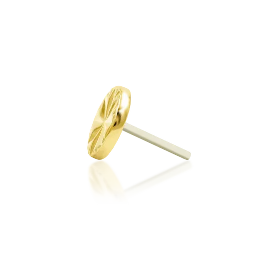 Junipurr 14K Solid Yellow Gold Engraved Disc