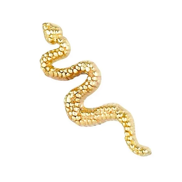 Body Gems 14K Solid Yellow Gold Threadless Snake
