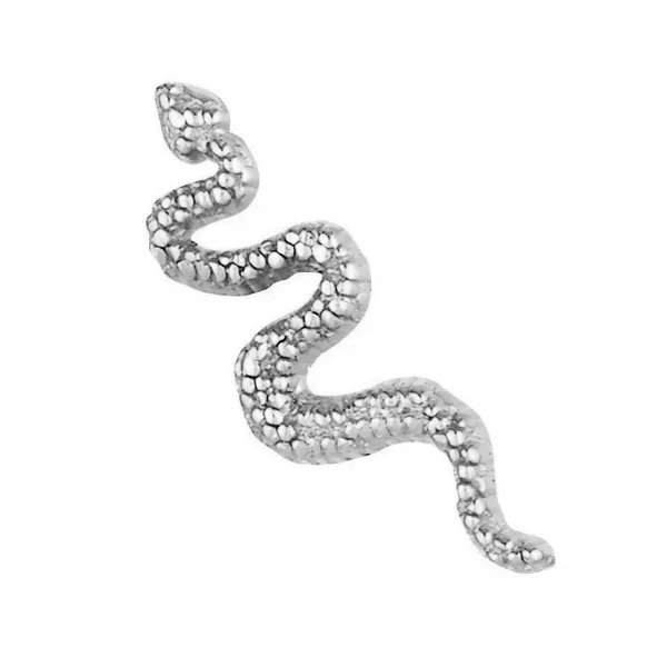 Body Gems 14K Solid White Gold Threadless Snake