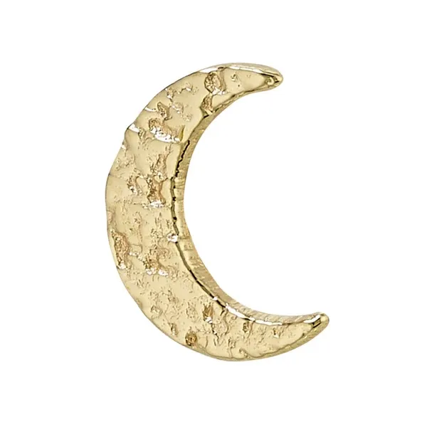 Body Gems 14K Solid Yellow Gold Threaded New Moon